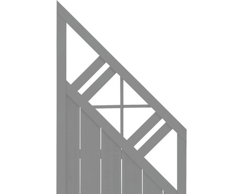 Vue détaillée d''un élément de clôture en bois avec renfort diagonal