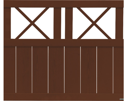 Portail en bois avec motif en forme de X pour le jardin