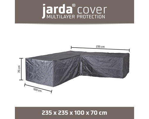 Housse de protection Jarda pour salon d''angle, dimensions 235 x 235 x 100 x 70 cm
