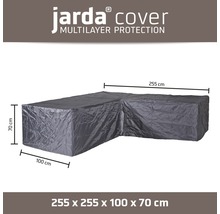 Schutzhülle Jarda für Lounge L-Form 255x100x70 cm anthrazit-thumb-1