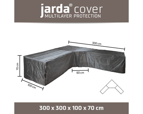 Jarda Cover Schutzhülle für Ecklounge, 300 x 300 x 100 x 70 cm