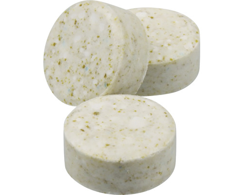 Drei Reinigungstabletten