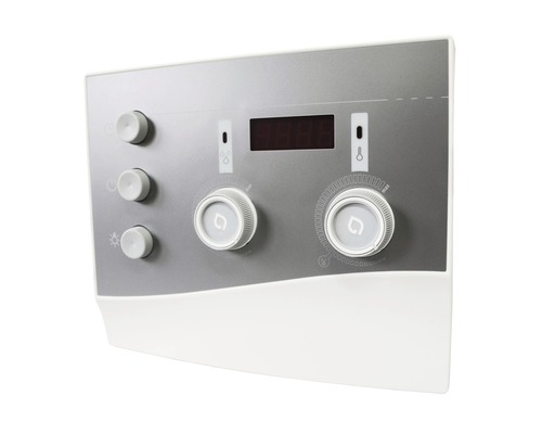 Bedienfeld für Heizungsanlage mit Knöpfen und Display