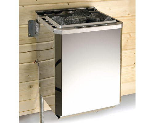 Saunaofen zur Wandmontage mit Saunasteinen