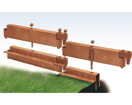 Bordure de gazon en plastique pour la délimitation des pelouses et des plates-bandes