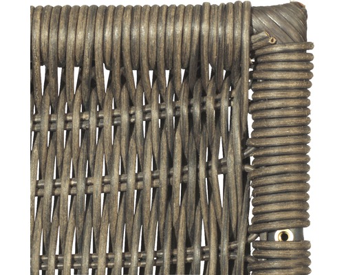 Vue détaillée d''un meuble de jardin aspect rotin