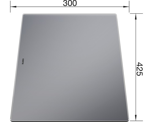 Blanco Abtropfschale mit den Maßen 300 mal 425 Millimeter.