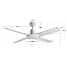 Ventilateur de plafond Bayside Nautilus ø132cm blanc