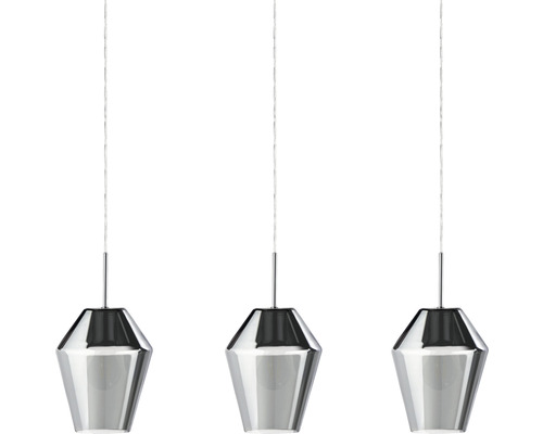 Drei Lampen mit Lampenschirmen