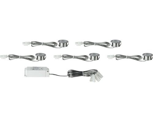 Einbaustrahler Set mit sechs Strahlern, Trafo und Anschlusskabel