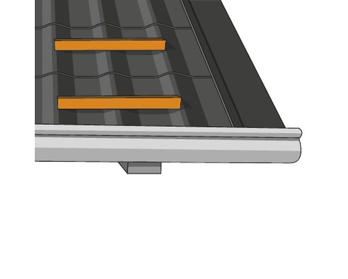 Dach mit Dachrinnensystem und Dachentwässerung