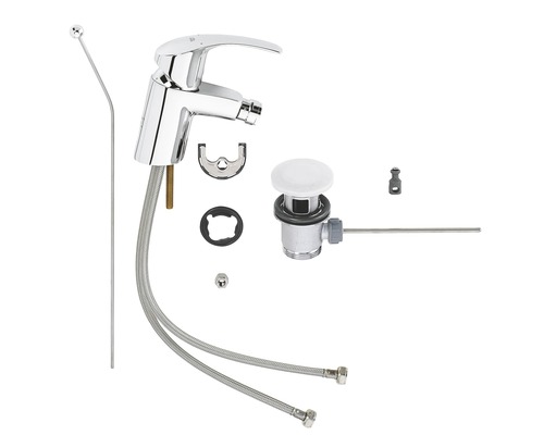 Waschtischarmatur mit Zubehör für die Installation