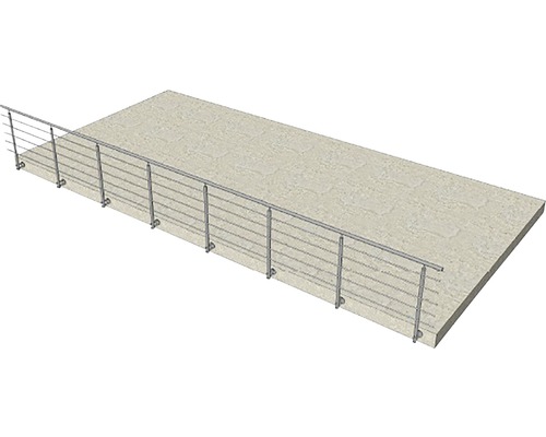 Garde-corps de balcon en métal avec des barreaux horizontaux