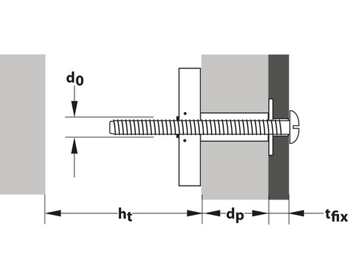 Illustration d''une cheville avec indication des dimensions