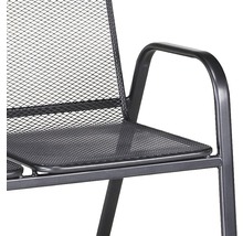 Gartenbank Metall 2-Sitzer grau