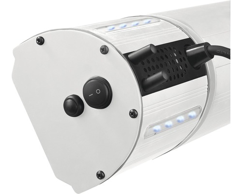 Gros plan d''une lampe LED avec interrupteurs et dissipateur thermique