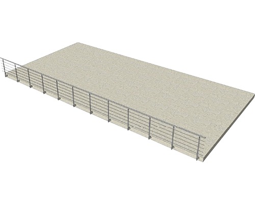 Terrasse avec rambarde métallique