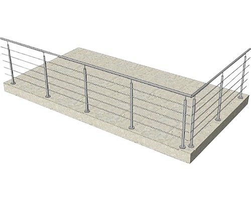 Balkongeländer aus Metall mit horizontalen Streben