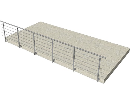 Balkongeländer aus Edelstahl mit horizontalen Füllstäben