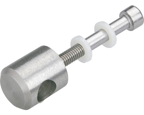 Befestigungselement aus Metall mit Gewinde und Kunststoffscheiben