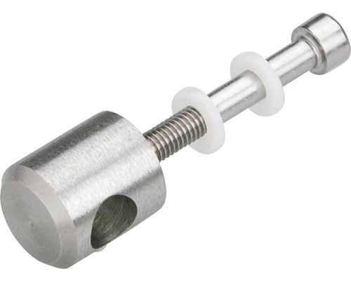 Élément de fixation métallique avec filetage et rondelles en plastique