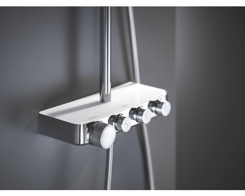 Robinet de douche apparent avec thermostat et boutons de commande