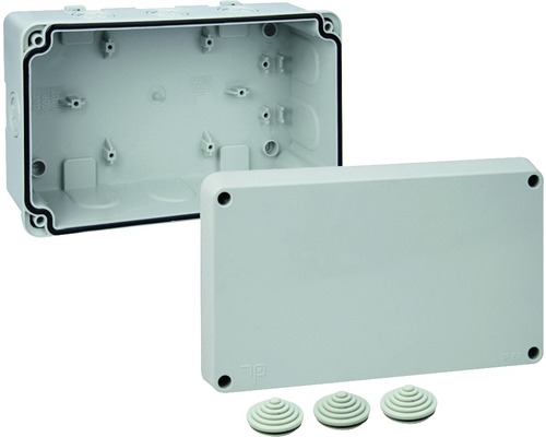 Leergehäuse mit Deckel und Dichtstopfen