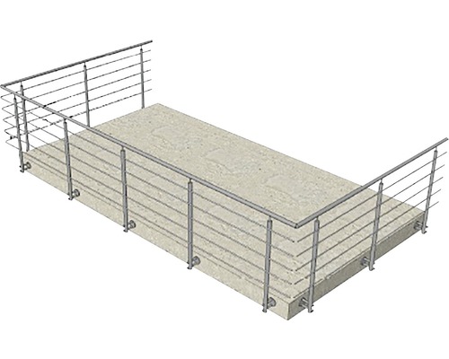 Balkon mit Geländer aus Metall