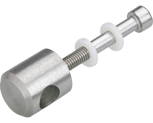 Fixation métallique avec filetage et rondelles en plastique