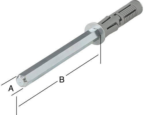 Bolzenanker mit metrischen Abmessungen A und B