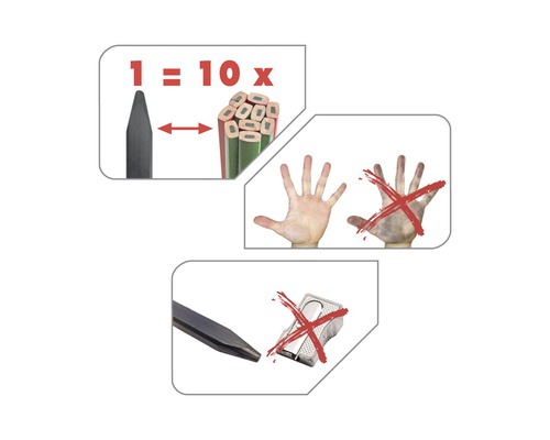 "Grafische Darstellung: Ein Stift ersetzt zehn herkömmliche Stifte