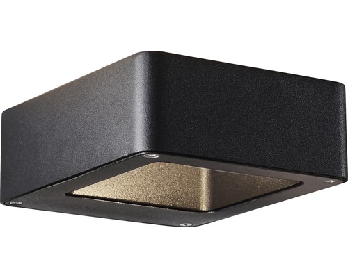 Applique murale d''extérieur noire carrée