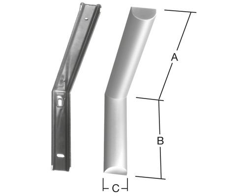 Équerre métallique avec dimensions