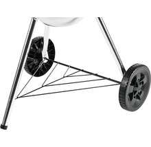Vue détaillée d''un barbecue boule avec roues et support
