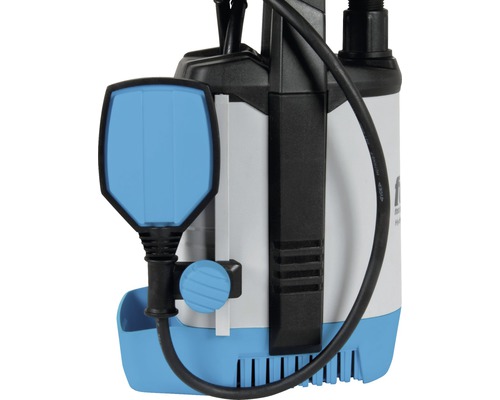 Nahaufnahme einer Tauchpumpe mit Schwimmerschalter