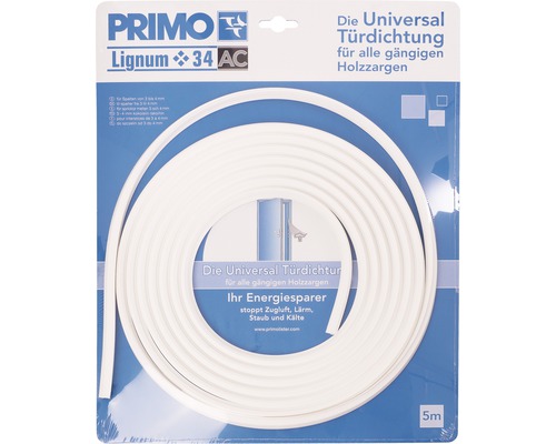 Primo Lignum 34 AC Universelle Türdichtung für Holzzargen, 5 Meter