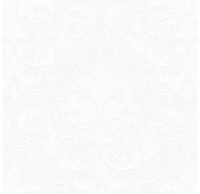 Papier peint blanc à motifs floraux