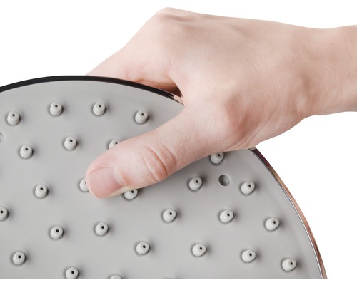 Pomme de douche avec fonction anticalcaire et main