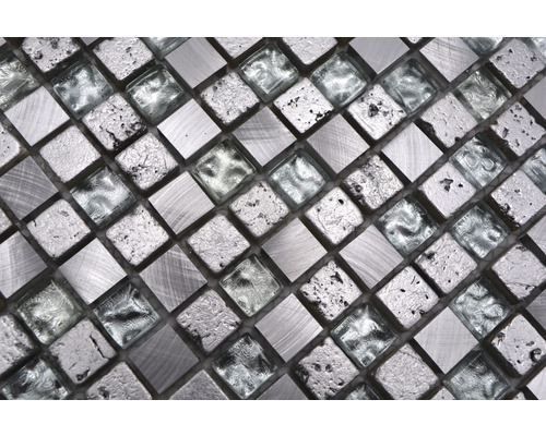 Mosaïque en verre et métal