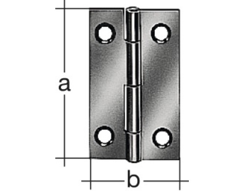 Edelstahl Scharnier mit Abmessungsangaben