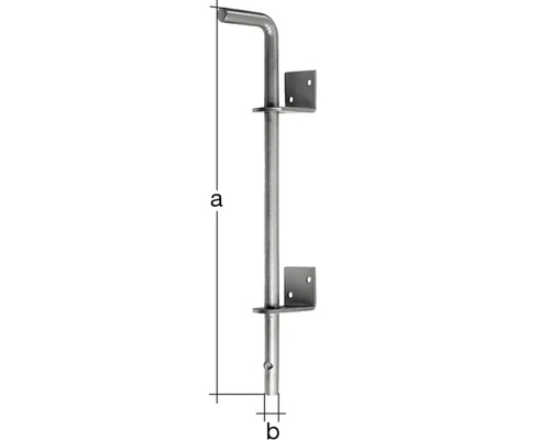 Loquet de poignée de porte métallique avec les dimensions a et b pour la sécurité de la porte