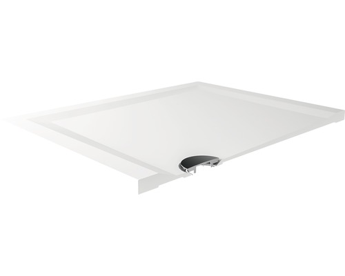 Rechteckige Duschwanne aus Acryl mit Ablaufgarnitur