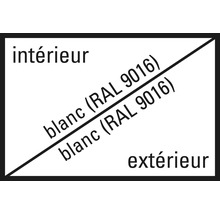 Convient pour l''intérieur et l''extérieur, teinte blanc RAL 9016