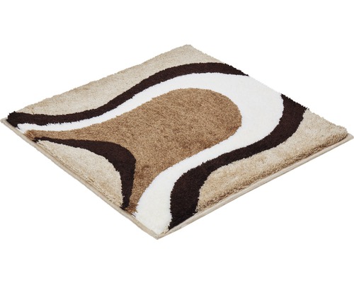 Quadratische Badematte mit gewelltem Muster