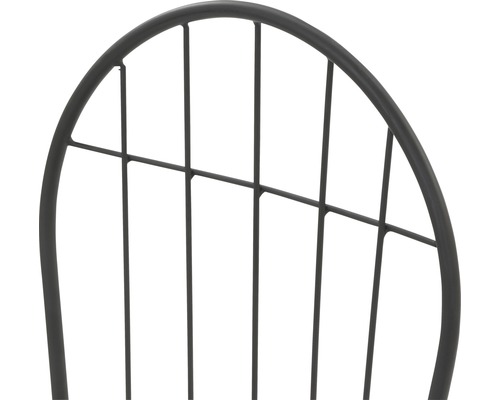 Gros plan du dossier d''une chaise en métal