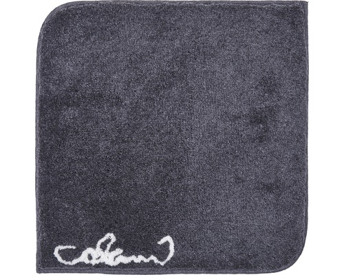 Tapis de bain gris avec inscription