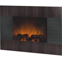 Cheminée électrique avec cadre en bois et effet de flamme
