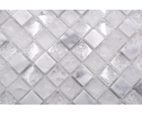 Carreaux de mosaïque carrés en verre et marbre