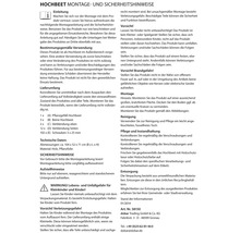 Montage- und Sicherheitshinweise für Hochbeete