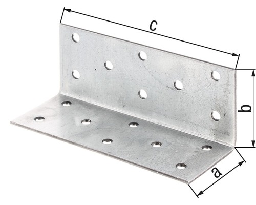 Connecteur d''angle avec trous et indications de mesure